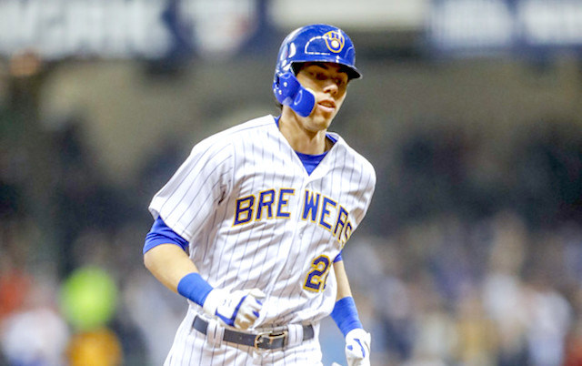 Christian Yelich's First Spring Training Start Post-Back Surgery Christian Yelich's First Spring Training Start Post-Back Surgery